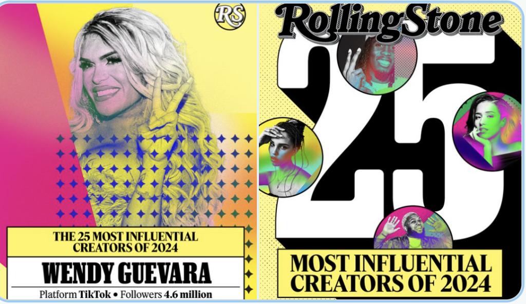 Rolling Stone coloca a Wendy Guevara como una de las 25 personalidades de internet más influyentes del año